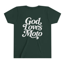 Load image into Gallery viewer, YOUTH - God Loves Moto - Short Sleeve Tee