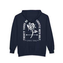 Load image into Gallery viewer, Team 23 Media Rose - Unisex Zip Hooded Sweatshirt