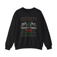 Load image into Gallery viewer, Ugly Christmas Sweater (Sweatshirt)— ‘Twenty Three Media’ Holiday Motorcycle Ugly Christmas Sweater