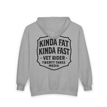 Load image into Gallery viewer, Kinda Fat Kinda Fast VET RIDER - Unisex Zip Hooded Sweatshirt