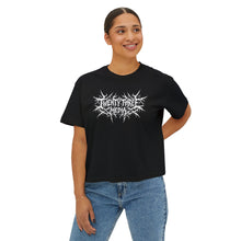 Load image into Gallery viewer, Death Metal. Women's Boxy Tee — 'Twenty Three Media' Distressed Logo Graphic Tee
