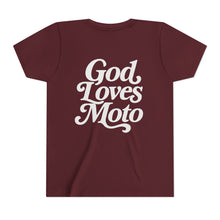 Load image into Gallery viewer, YOUTH - God Loves Moto - Short Sleeve Tee