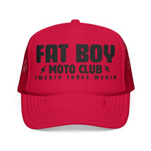 Load image into Gallery viewer, Fat Boy Moto Club Foam Embroidered Trucker Hat