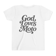 Load image into Gallery viewer, YOUTH - God Loves Moto - Short Sleeve Tee