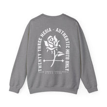 Load image into Gallery viewer, Twenty Three Media Authentic Moto Arch Rose Unisex Heavy Blend™ Crewneck Sweatshirt