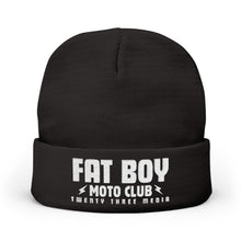 Load image into Gallery viewer, Fat Boy Moto Club Embroidered Knit Beanie