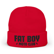 Load image into Gallery viewer, Fat Boy Moto Club Embroidered Knit Beanie