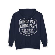 Load image into Gallery viewer, Kinda Fat Kinda Fast VET RIDER - Unisex Zip Hooded Sweatshirt