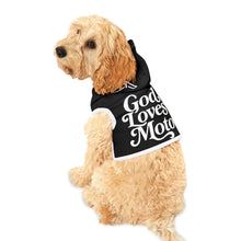 Load image into Gallery viewer, Pet Hoodie with 'God Loves Moto' Design, Cute Dog Apparel, Pet Gift, Motorcycle Enthusiast, Everyday Wear, Stylish Pet Clothing