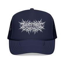 Load image into Gallery viewer, Ghost Foam Trucker Embroidered Hat, White Thread