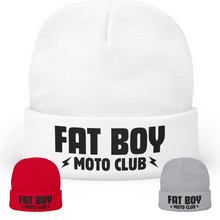 Load image into Gallery viewer, Fat Boy Moto Club Embroidered Knit Beanie