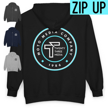 Load image into Gallery viewer, Circle Logo - Unisex Zip Hooded Sweatshirt