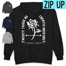 Load image into Gallery viewer, Team 23 Media Rose - Unisex Zip Hooded Sweatshirt