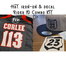 Load image into Gallery viewer, Combo Kit - Rider ID Hat & Decal
