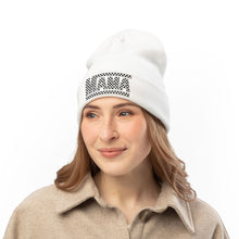 Load image into Gallery viewer, Checkered Embroidered Mama Knit Beanie
