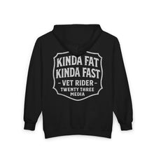 Load image into Gallery viewer, Kinda Fat Kinda Fast VET RIDER - Unisex Zip Hooded Sweatshirt
