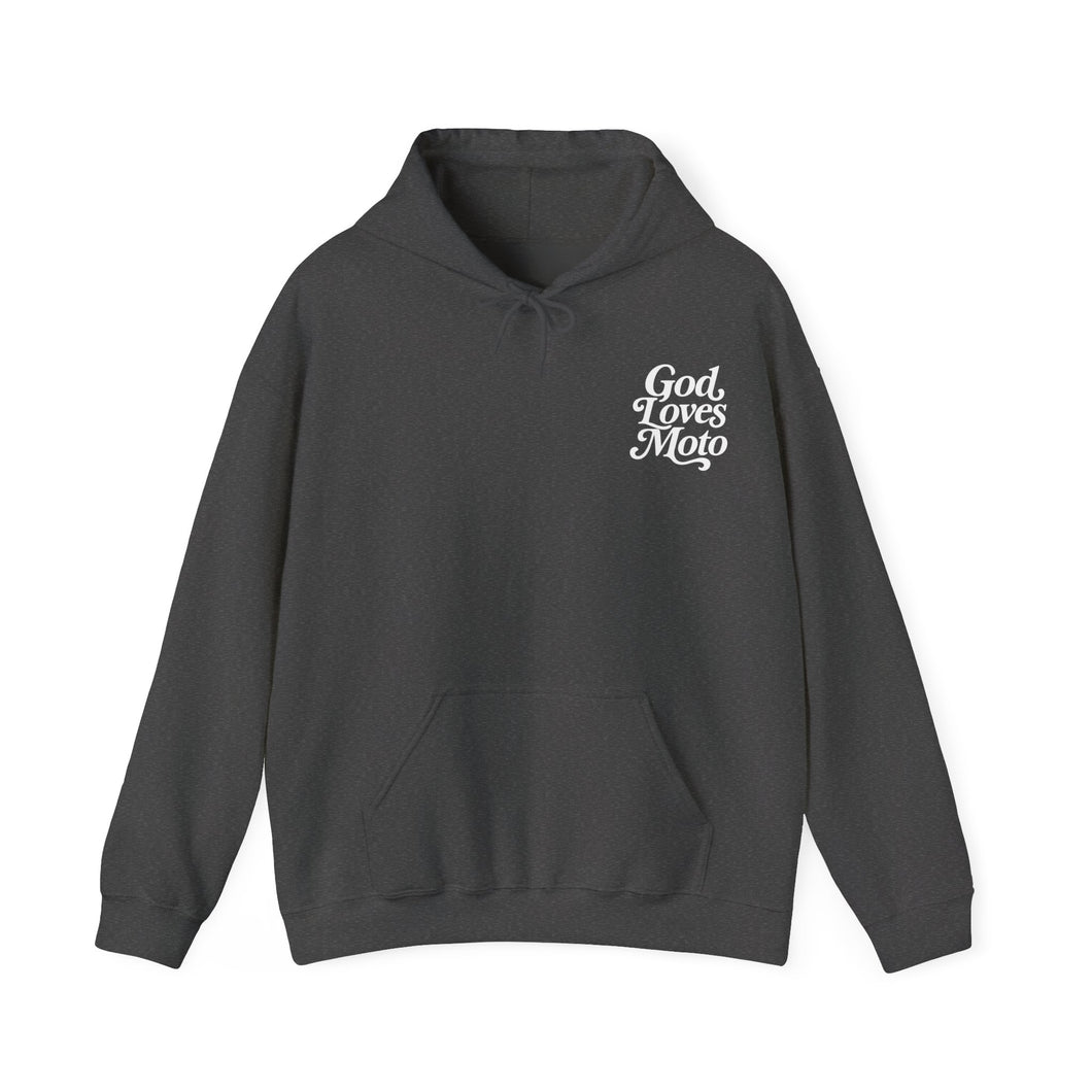 God Loves Moto - Unisex Hoodie Heavy Blend™ Hooded Sweatshirt
