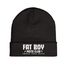 Load image into Gallery viewer, Fat Boy Moto Club Embroidered Knit Beanie
