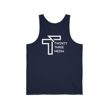 Load image into Gallery viewer, Twenty Three Media Logo Unisex Jersey Tank

