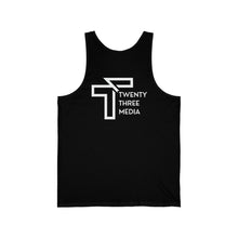 Load image into Gallery viewer, Twenty Three Media Logo Unisex Jersey Tank

