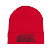 Load image into Gallery viewer, Checkered Embroidered Mama Knit Beanie
