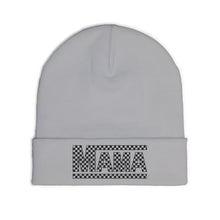 Load image into Gallery viewer, Checkered Embroidered Mama Knit Beanie
