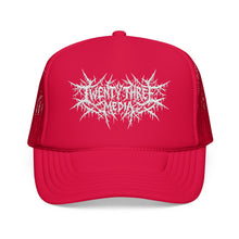 Load image into Gallery viewer, Ghost Foam Trucker Embroidered Hat, White Thread
