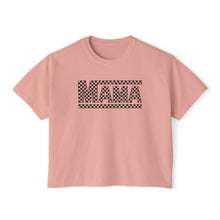 Load image into Gallery viewer, Mama Checkered Boxy Shirt - Women&#39;s Boxy Tee
