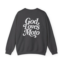 Load image into Gallery viewer, God Loves Moto™ - Unisex Heavy Blend™ Crewneck Sweatshirt
