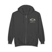 Load image into Gallery viewer, Moto Moth Unisex Zip Hooded Sweatshirt
