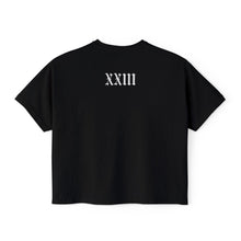 Load image into Gallery viewer, Dirtbikes Forever. Women's Boxy Tee — 'Twenty Three Media' Distressed Logo Graphic Tee
