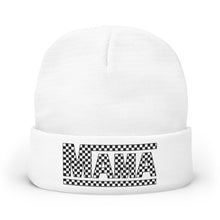 Load image into Gallery viewer, Checkered Embroidered Mama Knit Beanie
