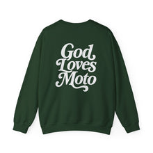 Load image into Gallery viewer, God Loves Moto™ - Unisex Heavy Blend™ Crewneck Sweatshirt
