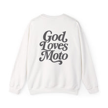 Load image into Gallery viewer, God Loves Moto™ - Unisex Heavy Blend™ Crewneck Sweatshirt
