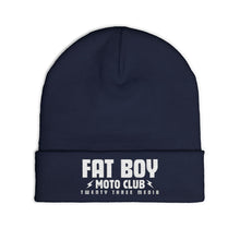 Load image into Gallery viewer, Fat Boy Moto Club Embroidered Knit Beanie
