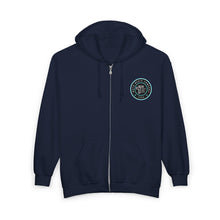 Load image into Gallery viewer, Circle Logo - Unisex Zip Hooded Sweatshirt
