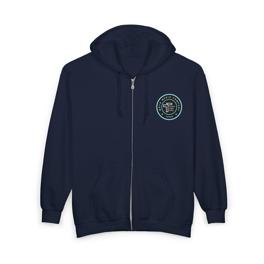 Circle Logo - Unisex Zip Hooded Sweatshirt