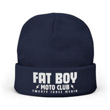 Load image into Gallery viewer, Fat Boy Moto Club Embroidered Knit Beanie
