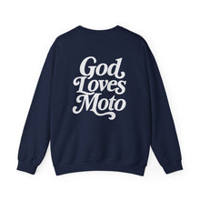 Load image into Gallery viewer, God Loves Moto™ - Unisex Heavy Blend™ Crewneck Sweatshirt
