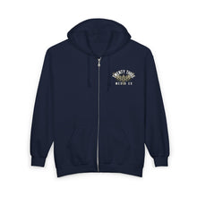 Load image into Gallery viewer, Moto Moth Unisex Zip Hooded Sweatshirt
