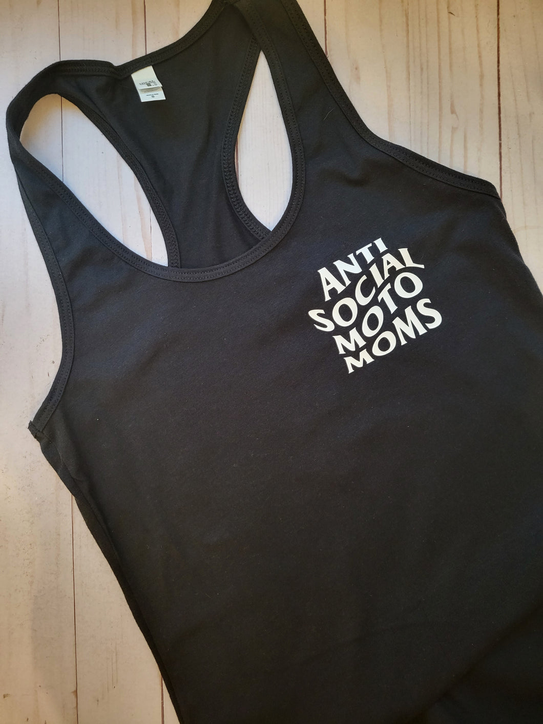 Anti Social Moto Moms Racerback Tank Top - Customizable