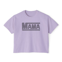 Load image into Gallery viewer, Mama Checkered Boxy Shirt - Women&#39;s Boxy Tee
