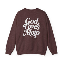 Load image into Gallery viewer, God Loves Moto™ - Unisex Heavy Blend™ Crewneck Sweatshirt
