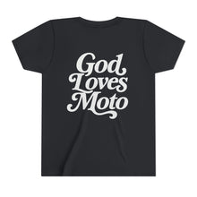 Load image into Gallery viewer, YOUTH - God Loves Moto - Short Sleeve Tee
