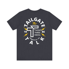 Load image into Gallery viewer, Tailgate Talk Lightning Unisex Jersey Short Sleeve Tee
