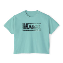 Load image into Gallery viewer, Mama Checkered Boxy Shirt - Women&#39;s Boxy Tee
