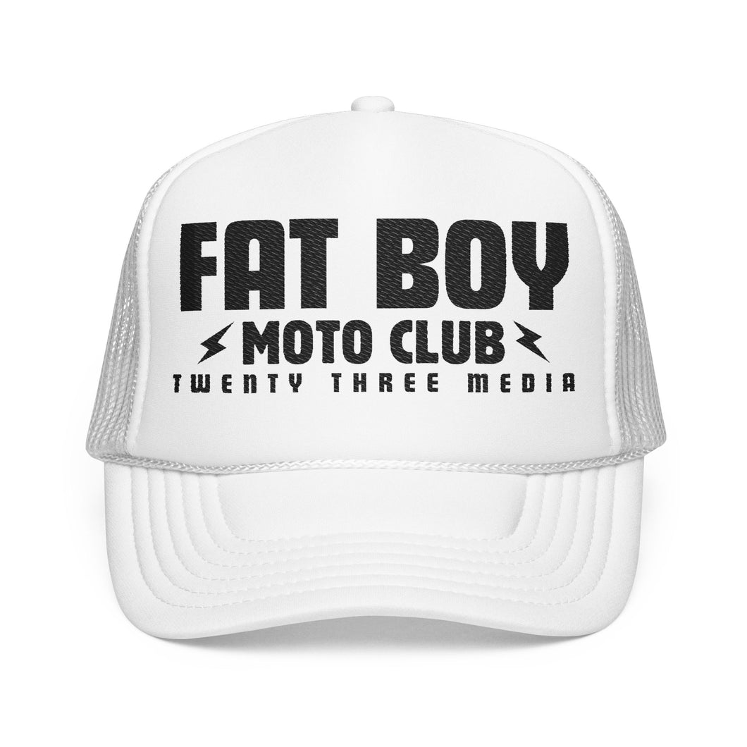 Fat Boy Moto Club Foam Embroidered Trucker Hat