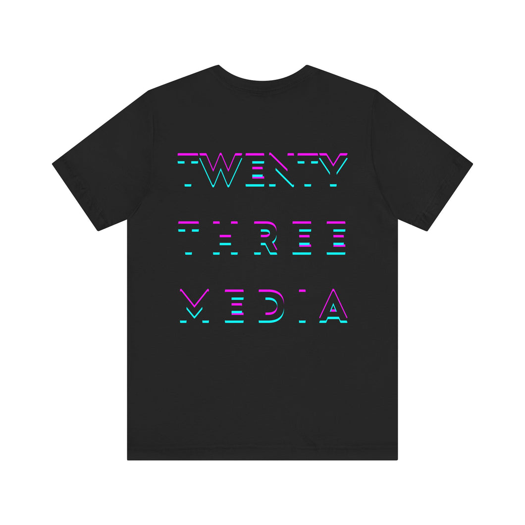 Embossed Neon Twenty Three Media Unisex Jersey Short Sleeve Tee