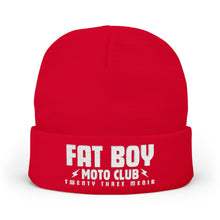 Load image into Gallery viewer, Fat Boy Moto Club Embroidered Knit Beanie
