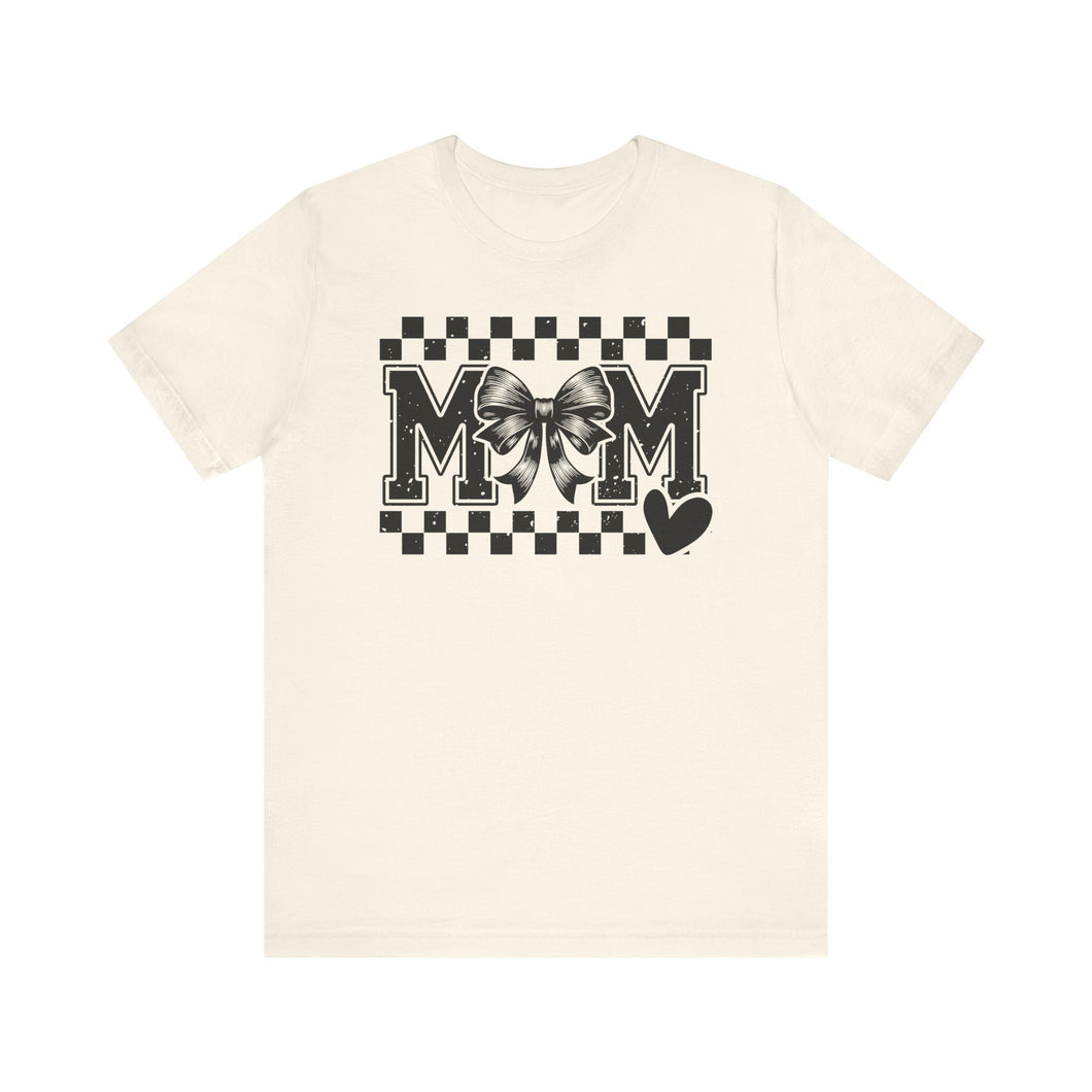Checkered Bow Mama – Adult Unisex Bella Canvas Soft Tee